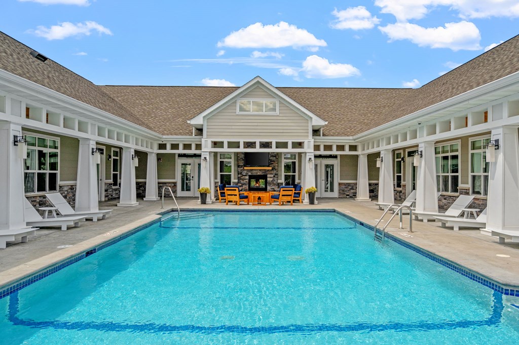Sparkling Outdoor Pool with Expansive Sundeck