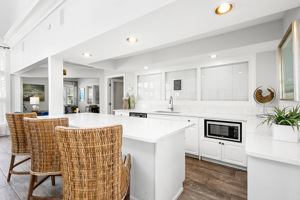 Clubhouse Kitchen With Barstool Seating