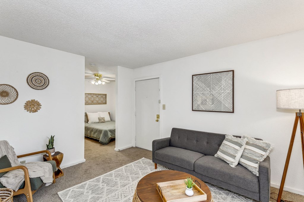 Living Area with Carpet