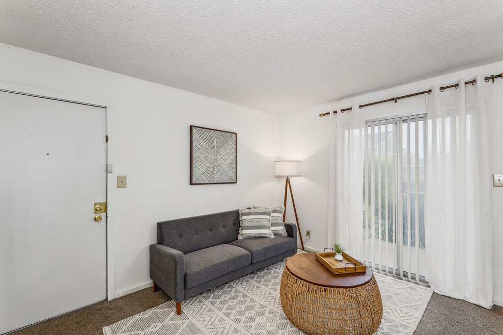 Living Area with Carpet