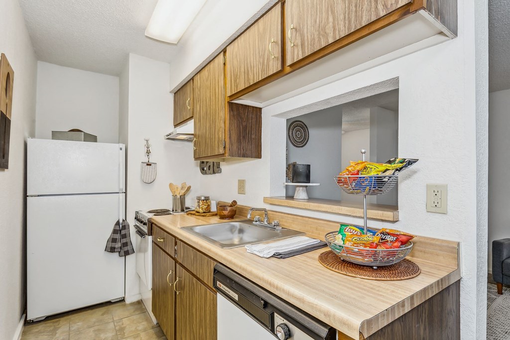 Kitchen with Wood Cabinets