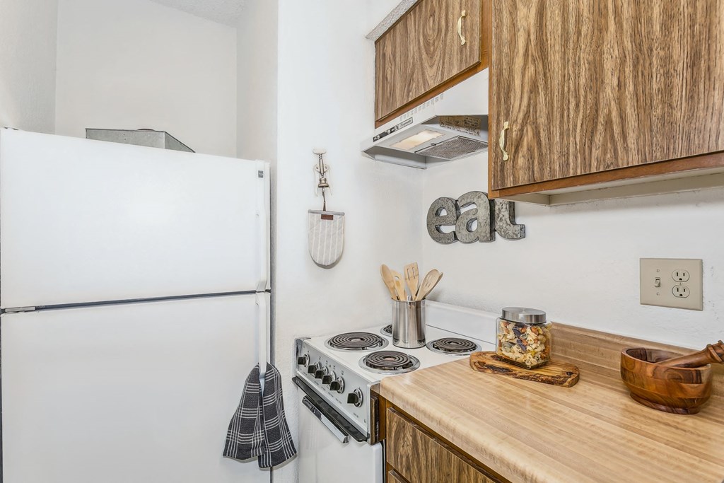 Kitchen with White Appliances