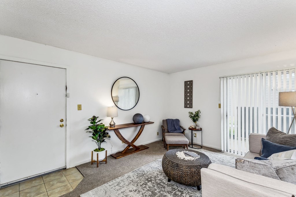 Living Area with Carpet
