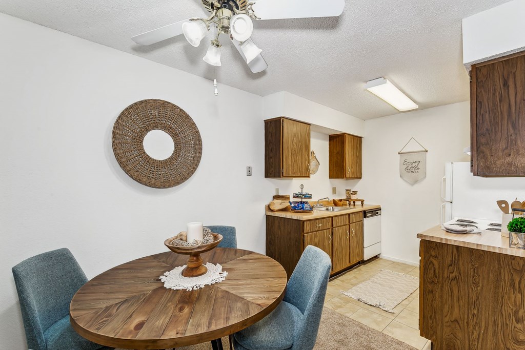 Separate Dining Area with Ceiling Fan