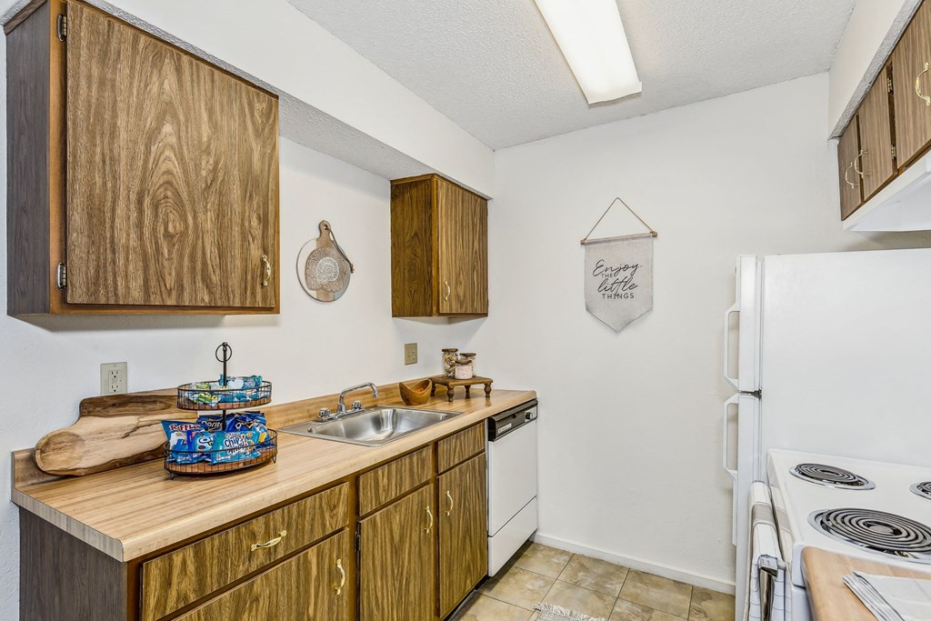 Kitchen with Wood Cabinets