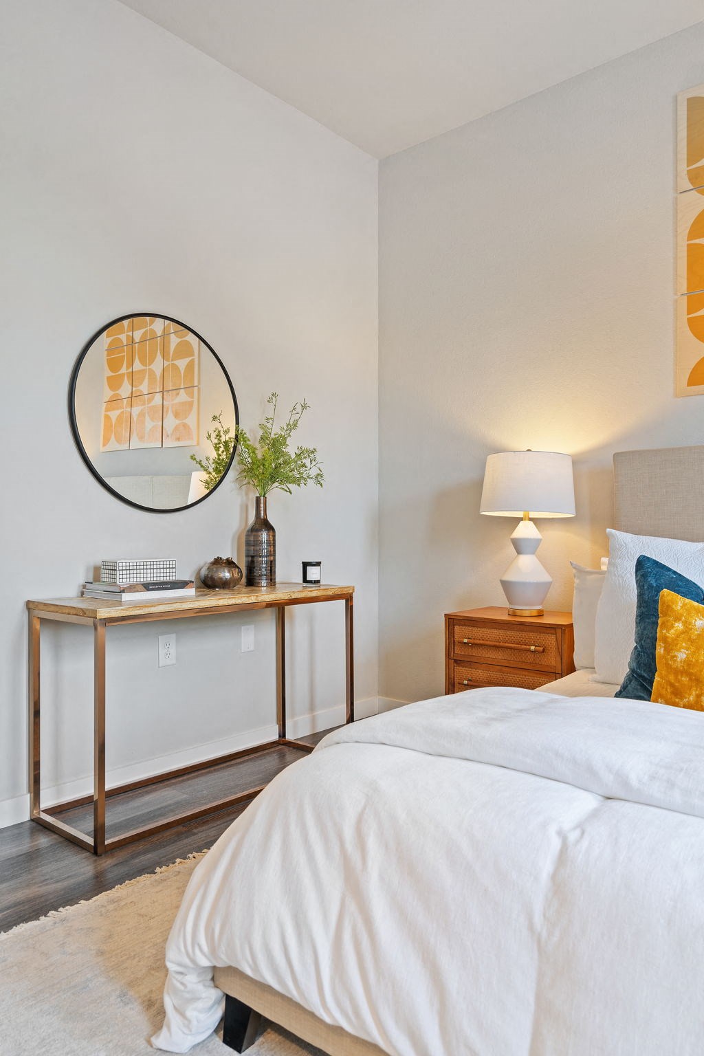 Bedroom with Wood Style Flooring