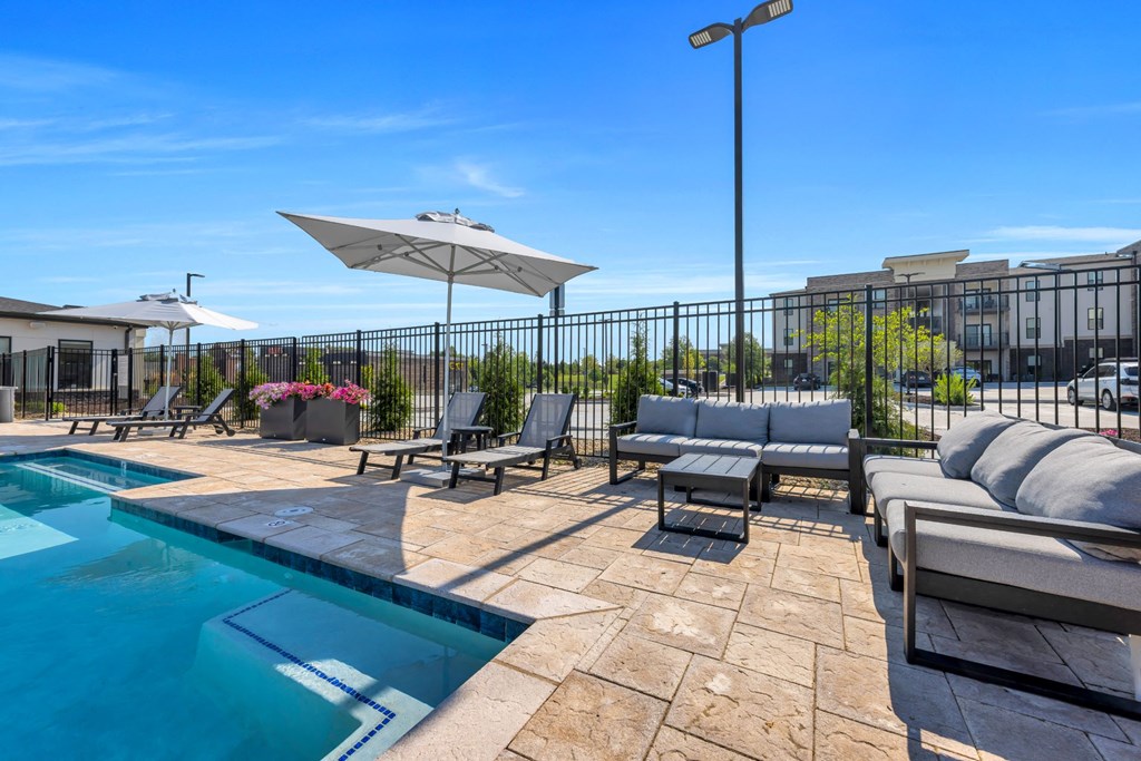 Outdoor Pool with Lounge Seating