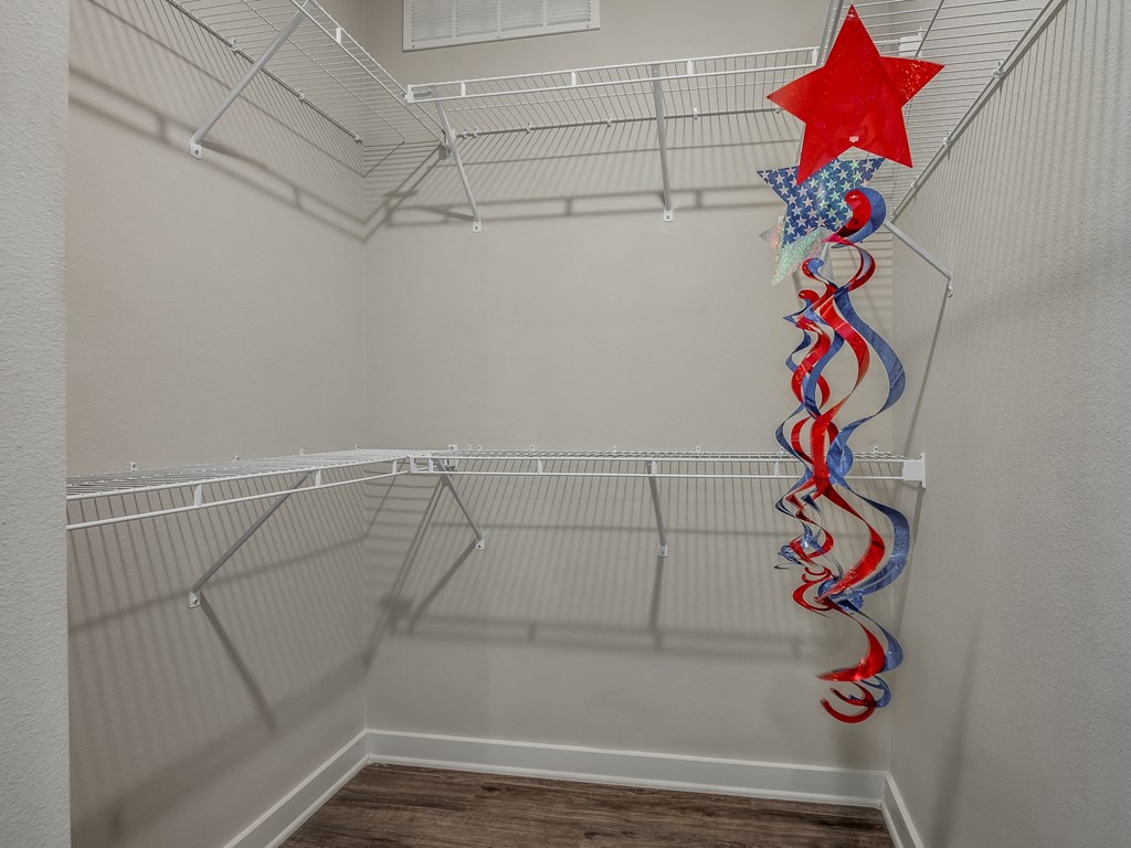 Walk In Closet With Built-In Shelving