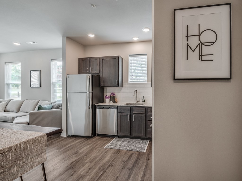Spacious Kitchen with Wood-Style Flooring