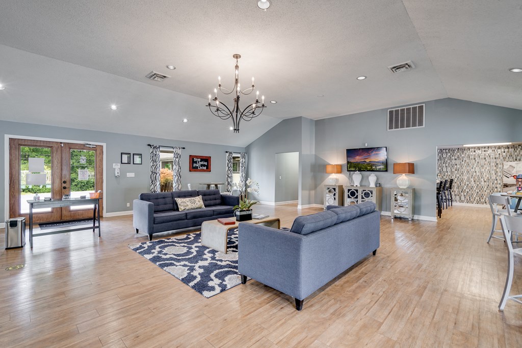 Clubhouse Featuring Vaulted Ceilings