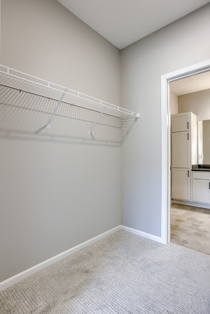 Walk-In Closet With Built-In Shelving