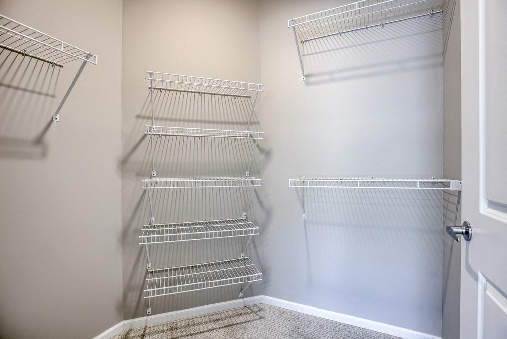 Walk-In Closet With Built-In Shelving