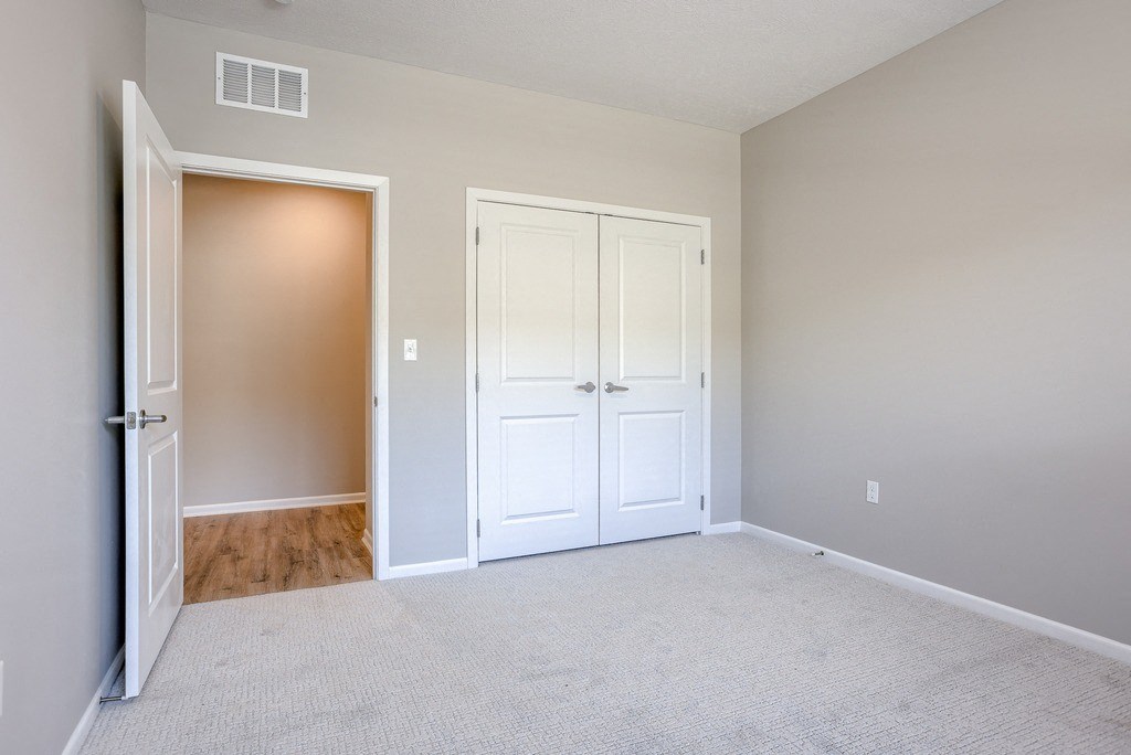 Bedroom with French door closet