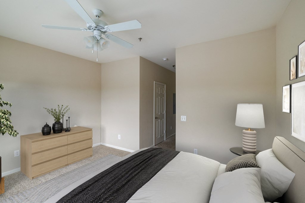 Bedroom with Plush Carpeting