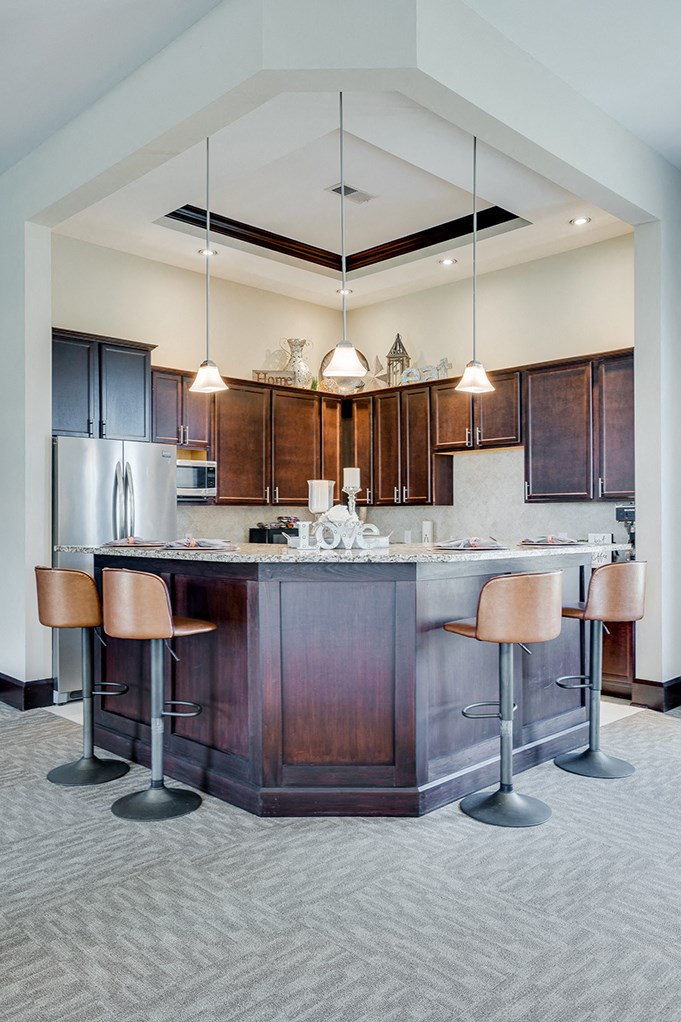 Clubhouse Kitchen with Stainless Steel Appliances