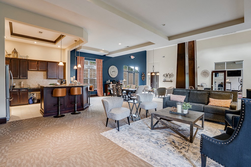 Clubhouse Lounge and Kitchen Area