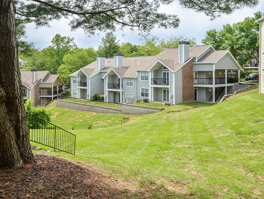Patio or Balcony with Views Overlooking the Lush Green Lawn