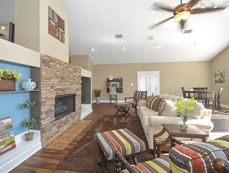 Spacious Clubhouse and Fireplace Entertain Your Guests at the Clubhouse