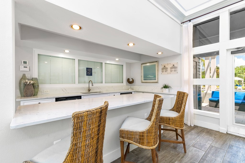 Clubhouse Kitchen With Large Island