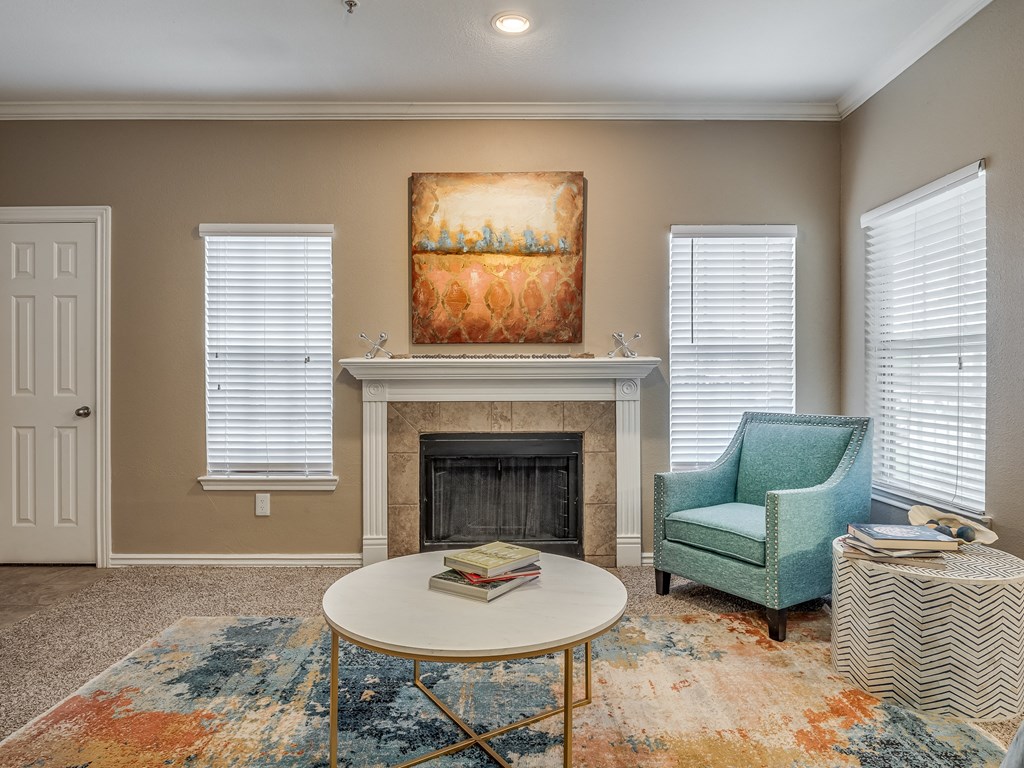 Living Room with Fireplace