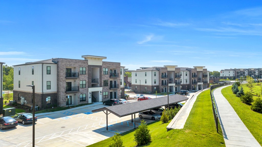 Exterior of The Solstice with Carports