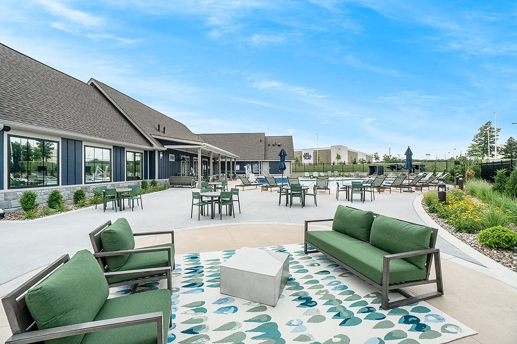 Outdoor Lounge Area With Cushioned Seating