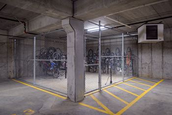 Bike Storage and Repair Station in the Underground Garage