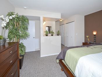 Spacious Bedroom with Plush Carpeting