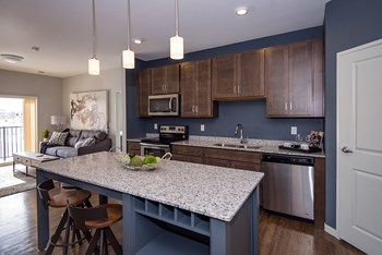 Open Concept Living Between the Kitchen and Living Room