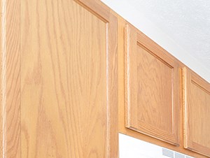 Kitchen with Oak Cabinets and White Appliances with Tile Style Flooring - Photo Gallery 2