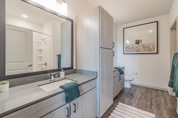Spacious Bathroom With Dual Vanities