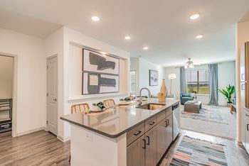 Open-Concept Living With Large Kitchen Island