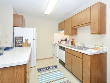 Kitchen with White Appliances