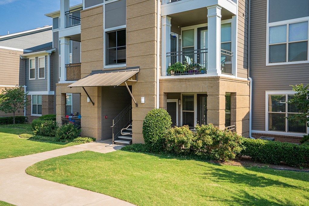 Exterior Stairwell at Encore Memorial Apartment Building