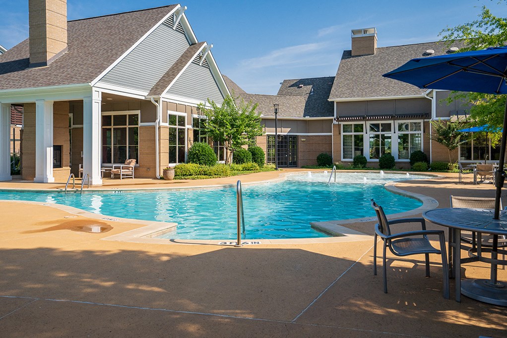 Large Pool Sundeck with Outdoor Furniture