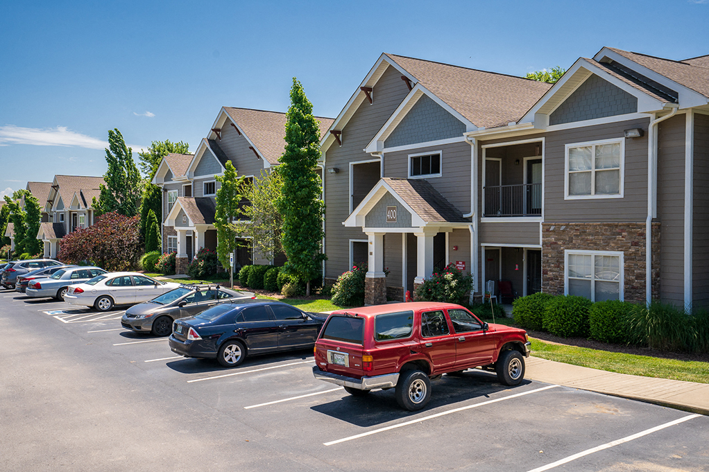 Parking Spaces in Front of Apartment Buildings at The Falls at 109