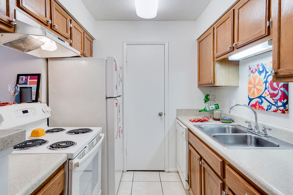 Kitchen with White Appliances