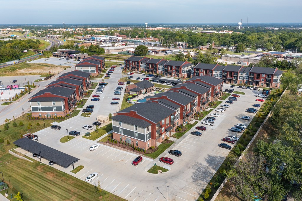 Aerial View Of Grand Central at the Junction Apartment Community