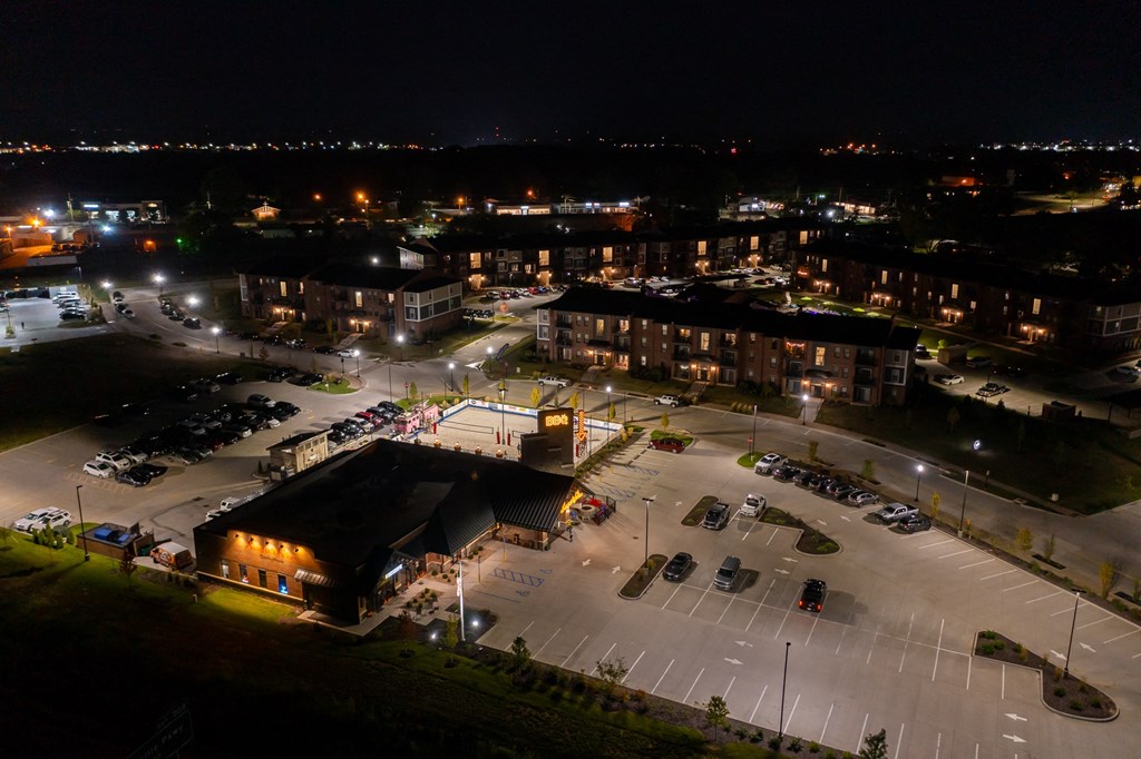 Aerial View Of Sugarfire Restaurant & Grand Central Apartments