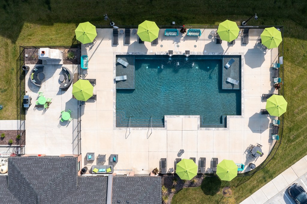 Aerial View Of The Pool & Sundeck