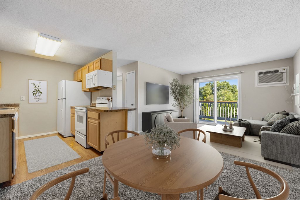 Spacious Living Area with Carpet