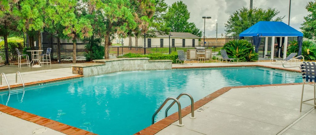 Inviting Pool With Waterfall