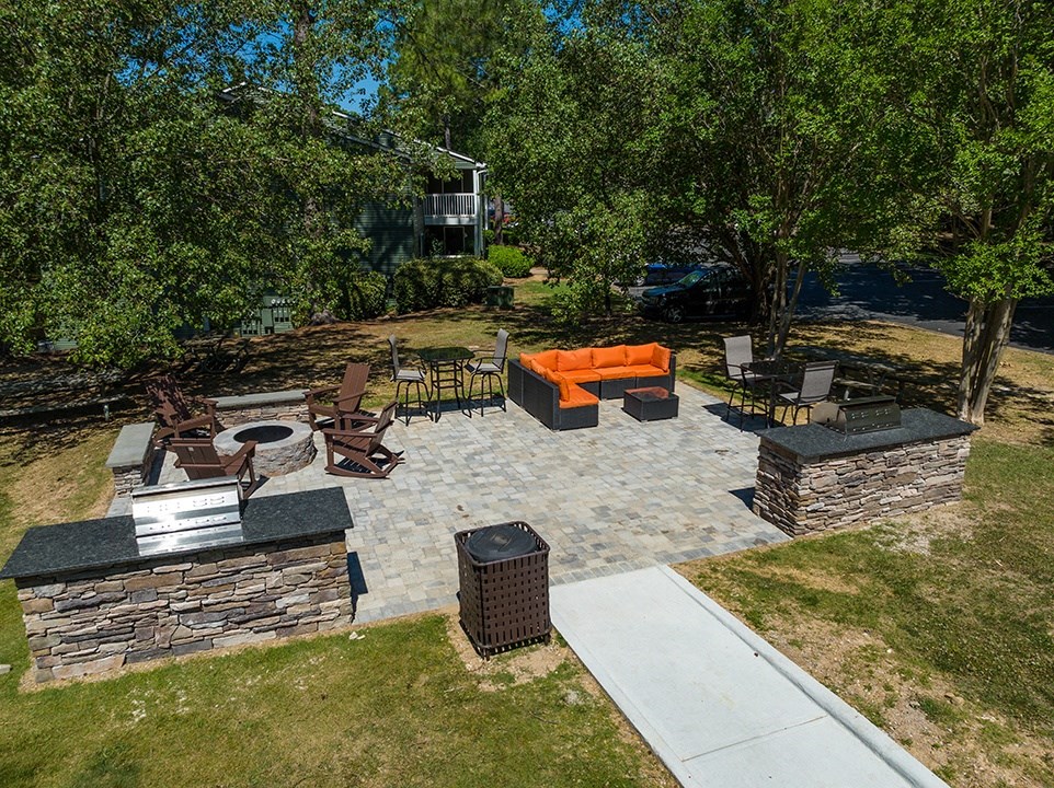 Aerial View Of Patio Lounge & Grill Area