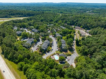 Aerial View Of The Halston Apartment Community With Pool - Photo Gallery 3