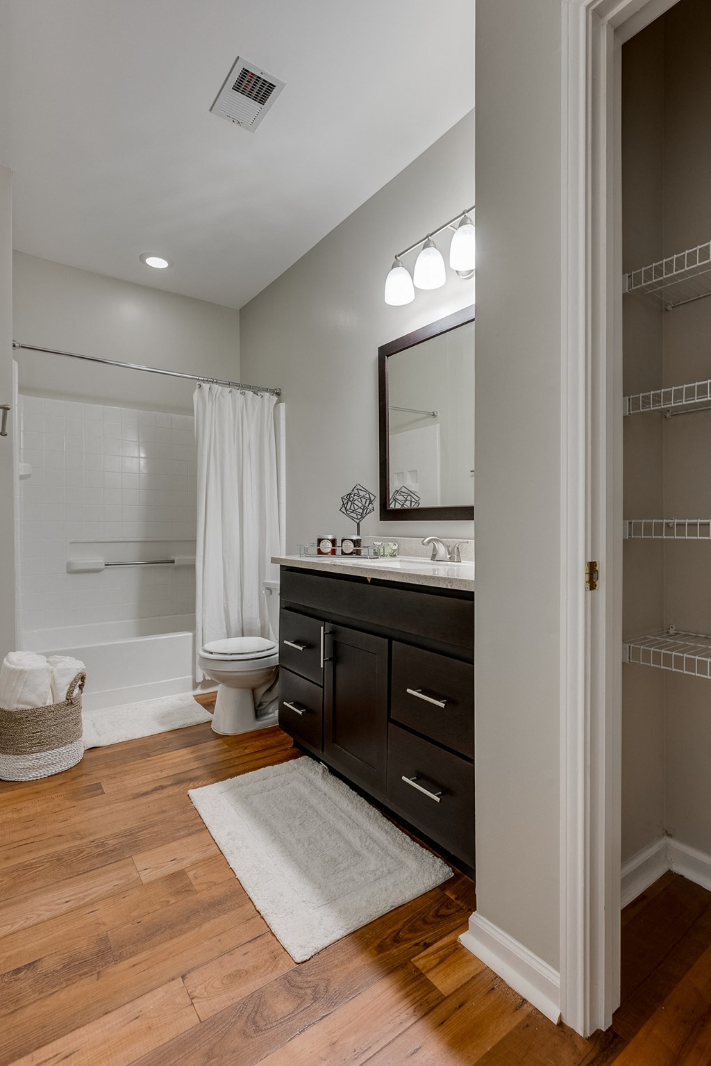 Bathroom With Wood-Style Flooring