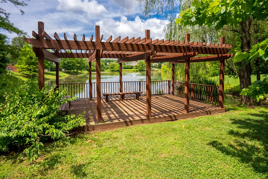 Spacious Pergola Overlooking The Pond