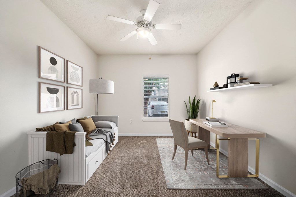 Bedroom with Plush Carpeting
