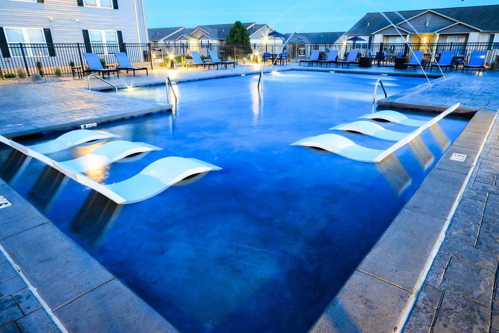 Zero-Entry Pool Area With Lounge Chairs