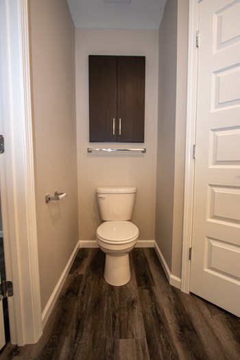 Built-In Cabinet Over The Toilet With Towel Bar - Photo Gallery 41