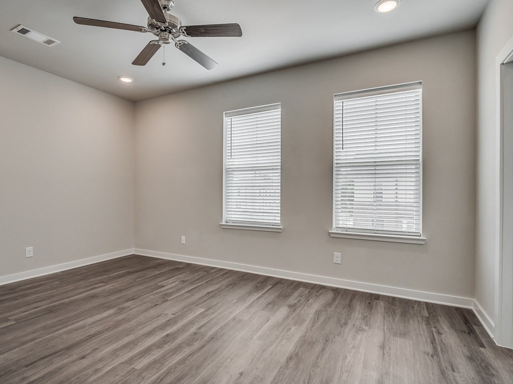 Spacious Bedroom with Ceiling Fan